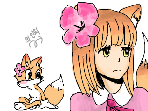 여우 의인화 : 여우야여우야 뭐하니!!! 스케치판 ,sketchpan