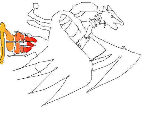 망나뇽 : 망나뇽을 그릴려고 하다가 실수로 래시람 그렸음... 으악 스케치판 ,sketchpan