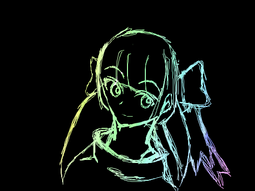 리본 소녀 : 리본단 소녀..ㅋㅋ 스케치판 ,sketchpan