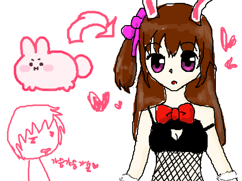 의인화 : 완성 마우스팔아서 타플렛살까 스케치판 ,sketchpan