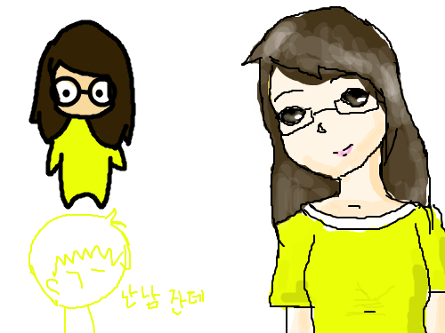 의인화 : 최대한 어른스럽게 했습니다만;; 스케치판 ,sketchpan