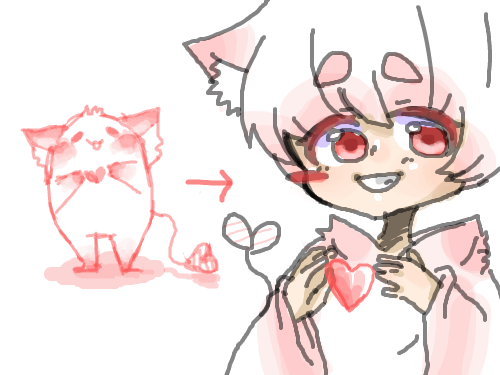 의인화 : 재밌긔... 스케치판 ,sketchpan