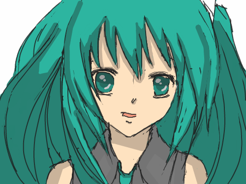 미쿠~ : 미쿠채색 OTL; 스케치판 ,sketchpan