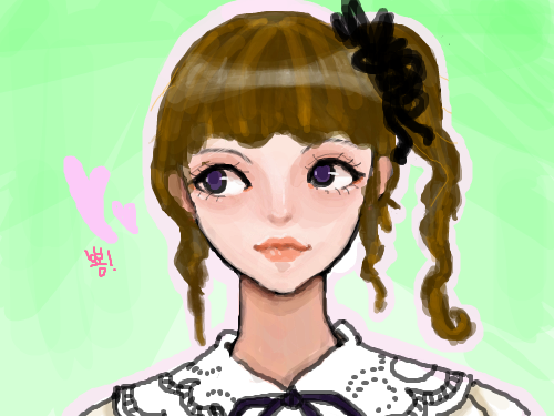 머리 완성 : 그야말로 ㅠㅡㅠ Again 스케치판 ,sketchpan