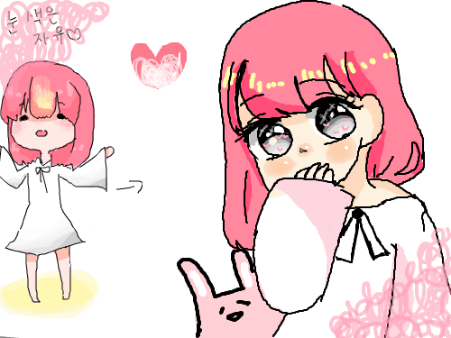 그렸습니다 : 눈이 왕방울이네...ㄷ외계인처럼대따ㅓ ㅠ지성해요 스케치판 ,sketchpan