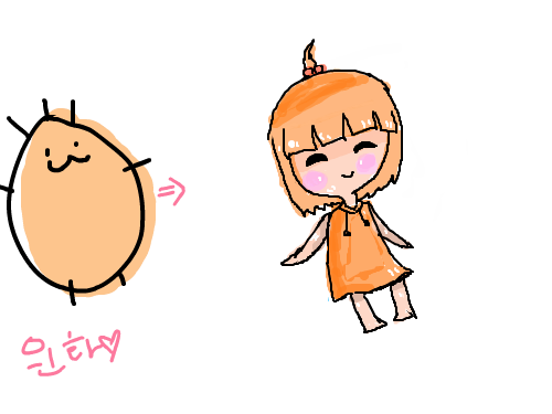 인화 끝이당 : 휴.. 고뇌의 시간? 스케치판 ,sketchpan