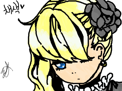 심심해서.. : 암~~~색칠 어색..ㅠㅠ 스케치판 ,sketchpan