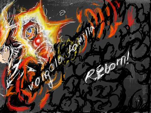 Vongola Gear(Tsuna) : 츠나의 봉고레 기어!! 스케치판 ,sketchpan