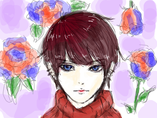 장미소년 : 글쎼.................... 스케치판 ,sketchpan