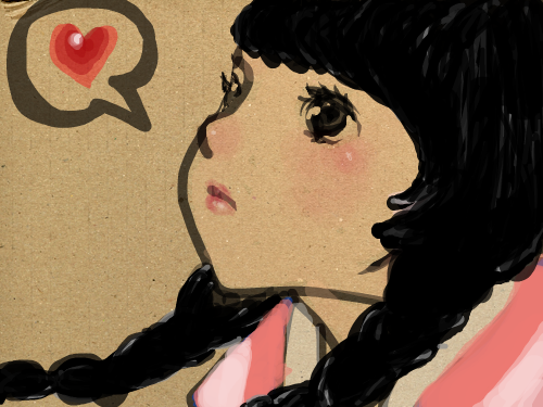 누구 기다리니? : 앞머리 잘라주고 머리 양쪽으로 땋음 ㅇㅇ 스케치판 ,sketchpan