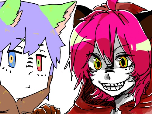 랑데뷰-? : 자캐인 젤라로 마트료시카 근데 잡아먹을 기세,,, 스케치판 ,sketchpan