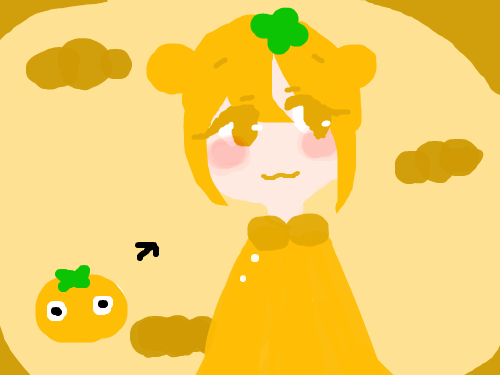 오렌지 의인화 : ^ㅡ^HAHA 스케치판 ,sketchpan