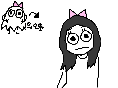 유령소녀 의인화 : 이쁘네흐흠 스케치판 ,sketchpan