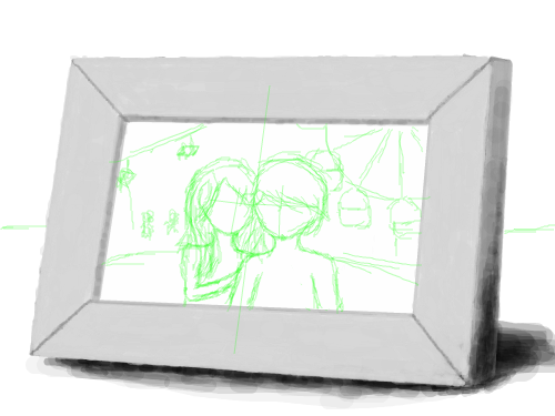 놀이동산 (미완성) : 남친과 친구드과 놀이동산에서 한컷 스케치판 ,sketchpan