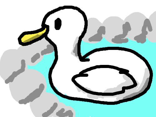 오리,헤엄치다 : 당연한일 이죠? 스케치판 ,sketchpan