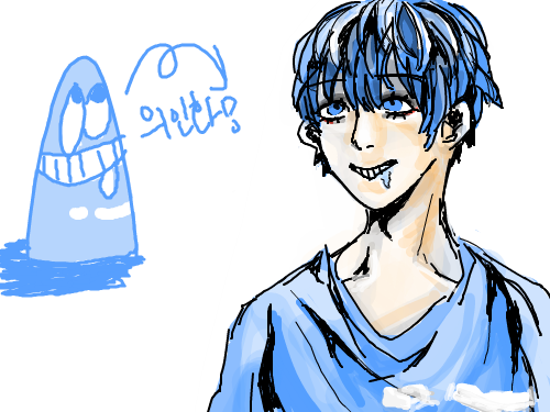 핳하 : 귀여운애를 너무 .ㅎ....호...ㄱ...9처럼 그린듯 ㅈㅅ 스케치판 ,sketchpan