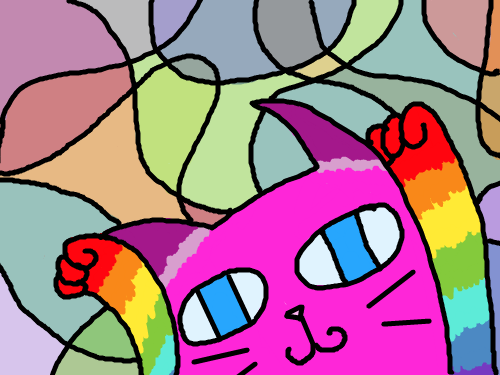 무지개 고양이 : 반짝반짝 스케치판 ,sketchpan