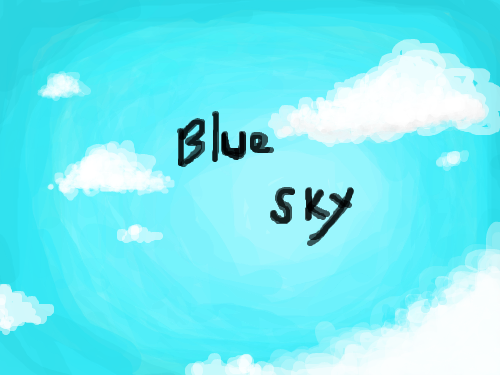 bluesky : 하늘그리기힘들다.. 스케치판 ,sketchpan