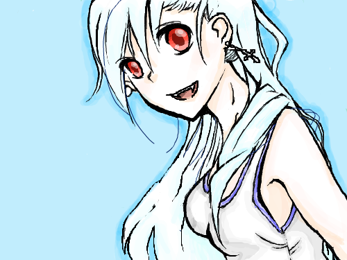 적안의 소녀 : 캐릭터는 제가그린거아니고 색칠은 제가 한겁니다.색칠공부 ㅋㅋ 스케치판 ,sketchpan