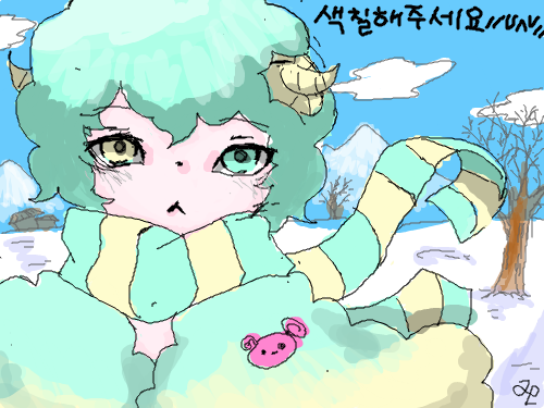 에.. : 음.. 이양은 민트맛? 바나나맛? 딸기맛? 뭘까요 ㅋㅋㅋㅋㅋ 스케치판 ,sketchpan