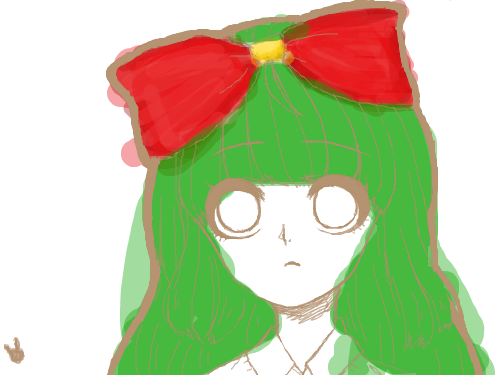 소녀1 : 아직 다 못 색칠했네요. 하필이면 시간 없을 때... 스케치판 ,sketchpan