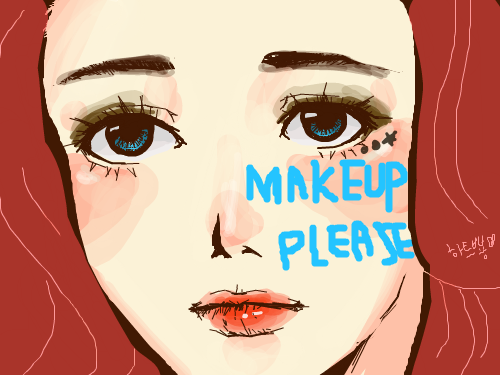 머리색을 .. : 머리색을 조금 바꿔봤지~~누굴까?♥♥♥♥ 스케치판 ,sketchpan