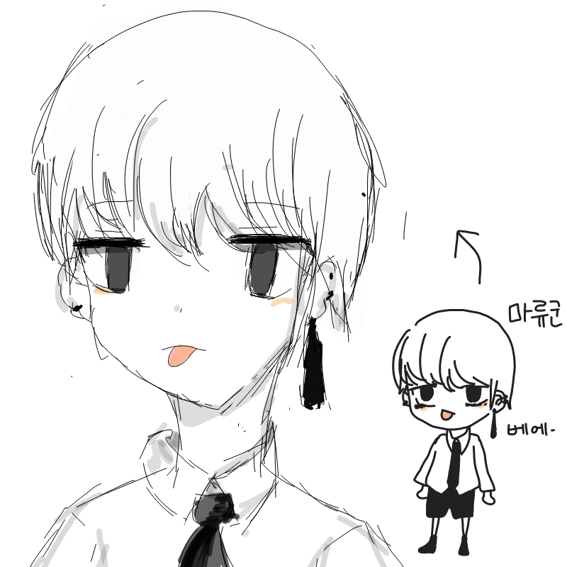 귀여운 캐.. : 귀여운 캐릭터를  망쳤다 죄송해요ㄹ 스케치판 ,sketchpan