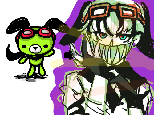 꺄♥♥이런.. : 꺄♥♥이런 펑키한거 짱조아하는데♥♥♥펑키한거 살리느라 러프안지운건 안비밀♥♥♥ 스케치판 ,sketchpan