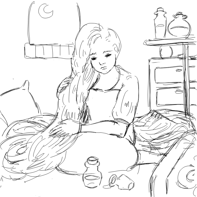 tangled 채.. : tangled 채색해주세요 스케치판 ,sketchpan