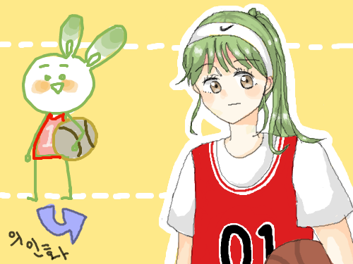 ^ㅠ^ : 사람그리는것보다농구티에번호새기는게더오래걸린것같아요....ㅎ... 스케치판 ,sketchpan