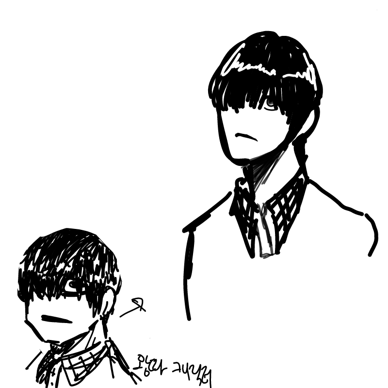 먼가 미친.. : 먼가 미친넘 분위기를 내고 싶엇는데 손이 고자 스케치판 ,sketchpan