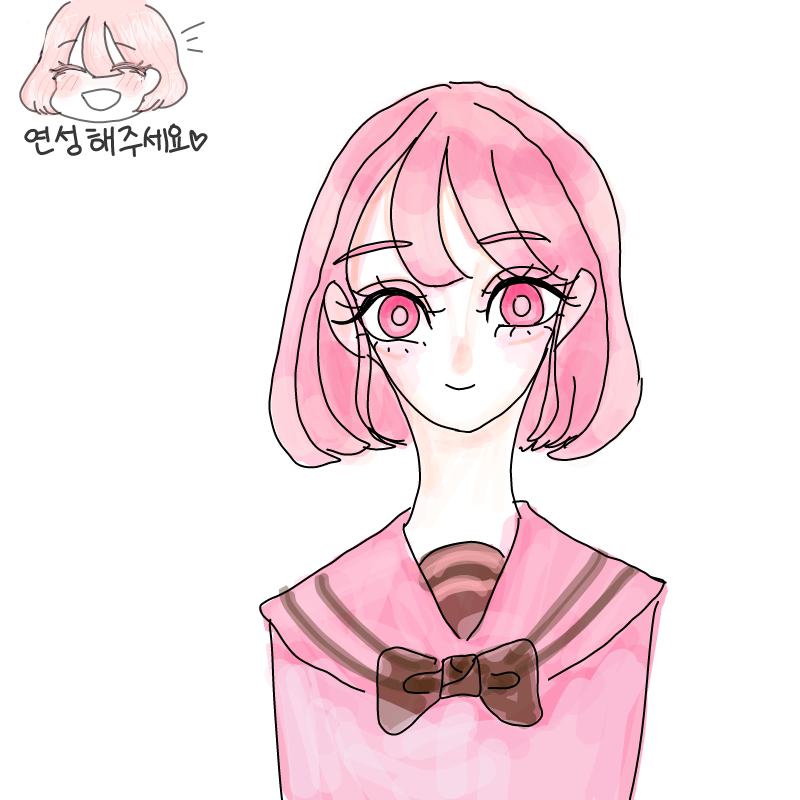 5-5지민님.. : 5-5지민님이그려주셨어요!이뻐요핑크핑크♡♡감사합니다 스케치판 ,sketchpan