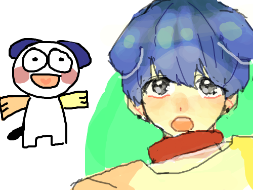 누나 밥주세요 : 배고파요 왈왈컹컹 스케치판 ,sketchpan