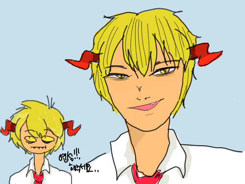 헐.. 눈 밑 .. : 헐.. 눈 밑 포인트를 안해버렸따...☆ 나년... 바보같은 년.. 스케치판 ,sketchpan