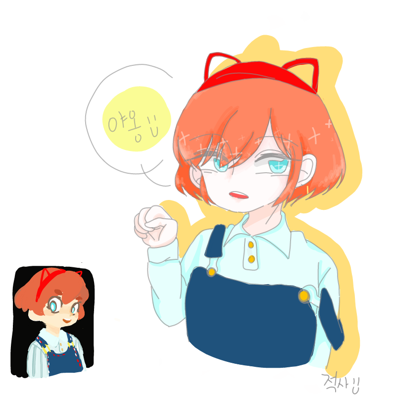 막판에 엄.. : 막판에 엄마가 그만하라그래서 대충대충핬슴다... 캐릭터가이뻐요!! 저머리띠 초딩때 유행하던건데ㅋㅋ 스케치판 ,sketchpan