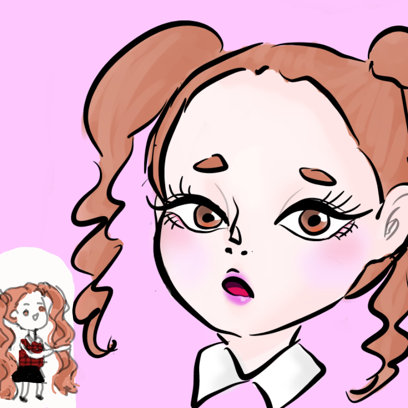 실은 머리.. : 실은 머리를 못그리겠어서 그냥 바꿔봤어요ㅠㅜㅜ 예쁘신 주라줘님의 자캐를 먹칠 해버렸네요 죄송합니다ㅜㅠ 스케치판 ,sketchpan