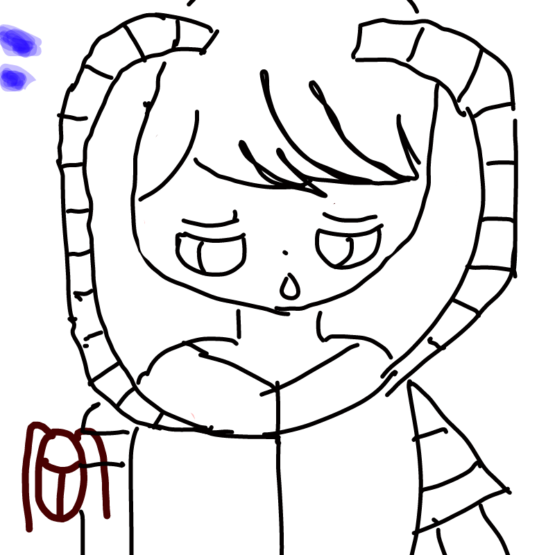 귀요미 유.. : 귀요미 유령♡♡님께서 그려주셨습니다 더듬이가 뿔 같네요 (신기) 연성 고맙습니다 스케치판 ,sketchpan