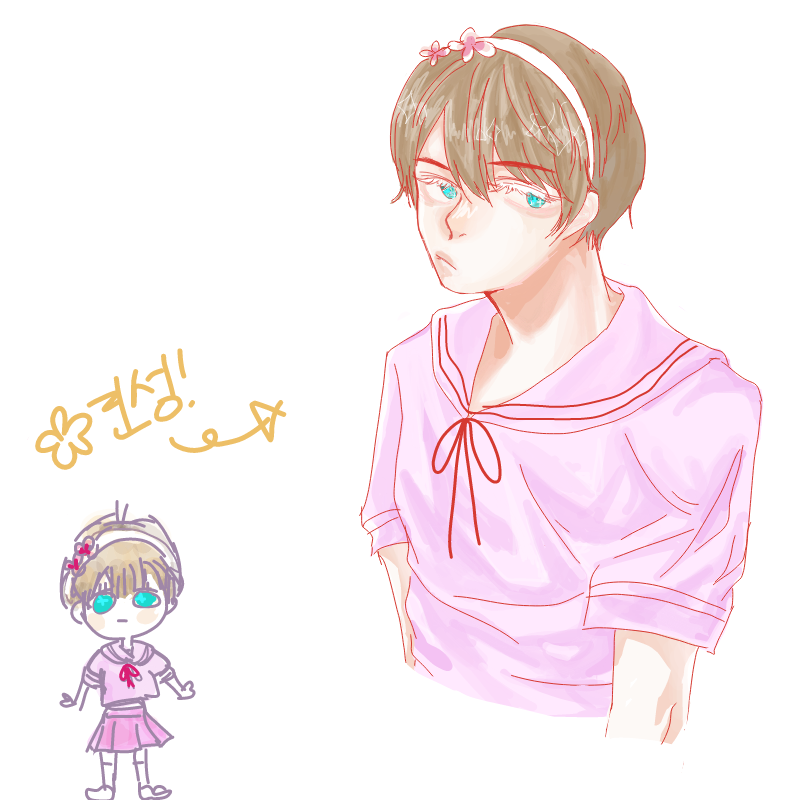 캐 너무 귀.. : 캐 너무 귀여웠는데 내 그림은 이게 뭐람큐ㅠㅠㅠ 스케치판 ,sketchpan