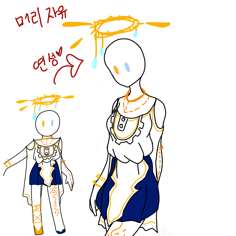 ((*당신은 .. : ((*당신은 머리칼을 그릴 자신이 없었기에 의지가 가득 찼다.)) 스케치판 ,sketchpan