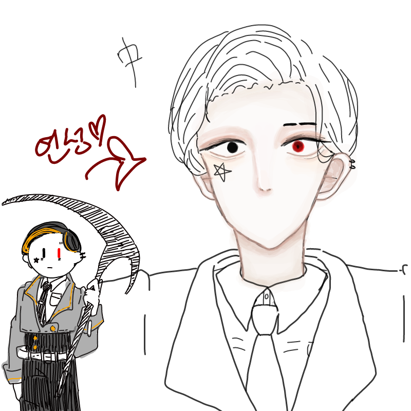 으..졸려서.. : 으..졸려서내일핡ᆞ기요 스케치판 ,sketchpan