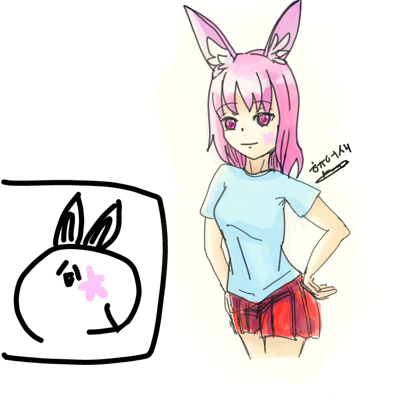 토끼소녀ㅇ.. : 토끼소녀ㅇㅅㅇ 스케치판 ,sketchpan