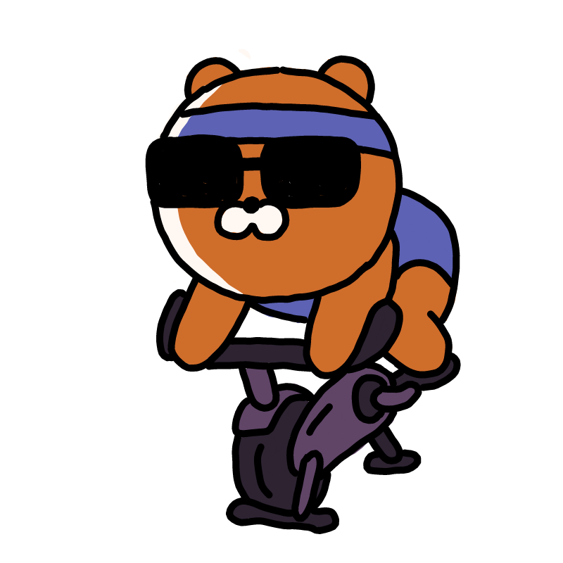 스피닝 하.. : 스피닝 하는 라이언 ! 하아 스피닝하기 싫아  ㅜㅜ 스케치판 ,sketchpan