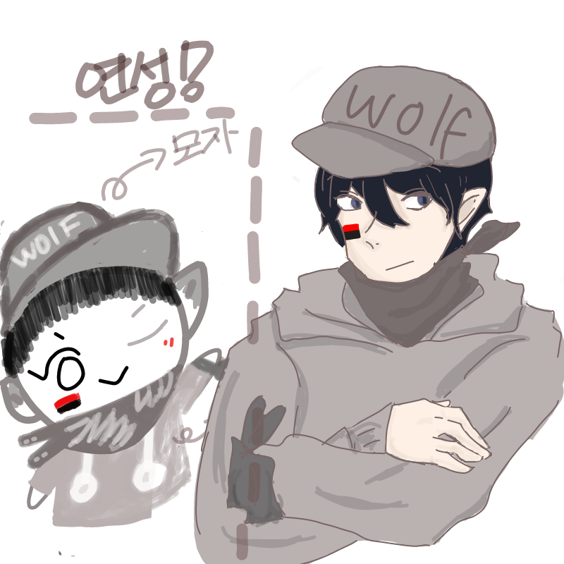 멘류오오님.. : 멘류오오님이 그려주셨어요..♥ 스케치판 ,sketchpan