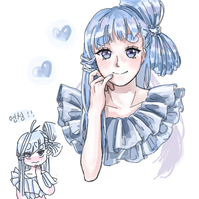 흓흑 넘 이.. : 흓흑 넘 이뽀 살면서 일케 이쁜 자캐는첨바..(털석
넘 이뻐서 색칠할때도 즐거웟다..ㅜ(실크를어케채색하는지몰랏던게함정) 스케치판 ,sketchpan