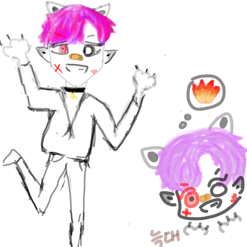 나의 그림.. : 나의 그림님이 그려주신 늑대 뇨리
어헠 몸통까지 다 그려주셨어..♥ 스케치판 ,sketchpan