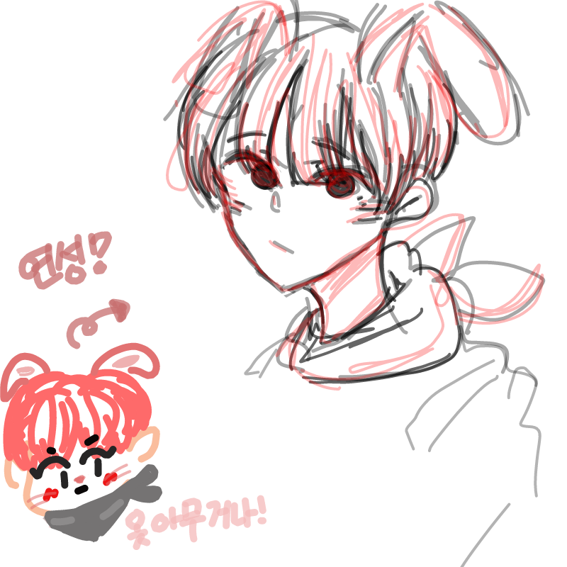 마도로미님.. : 마도로미님이 그려주신 토끼 열이!
일단 쌍코피 좀 쏟고 가겠습니다ㅠㅠ♥ 스케치판 ,sketchpan