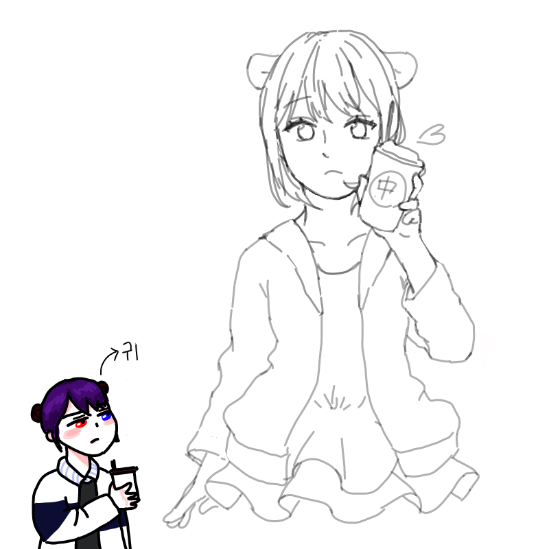 다 그려놓.. : 다 그려놓고 자세히보니 캐가 남캐인거같지만..여캐일것이라고 합리화중 스케치판 ,sketchpan