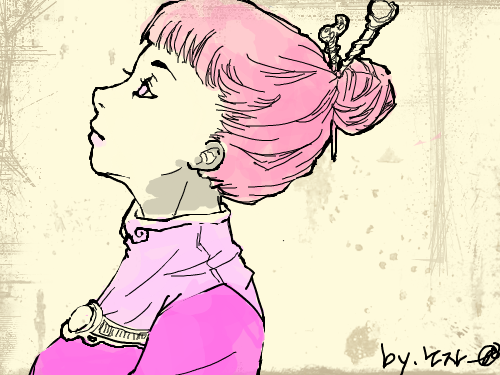 핑크소녀.. : 핑크 소녀라고 할까요?,, 스케치판 ,sketchpan