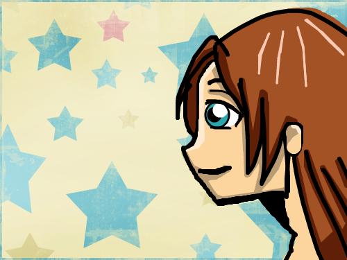 Smiling Anime Girl : A smiling anime girl sketch. 스케치판 ,sketchpan