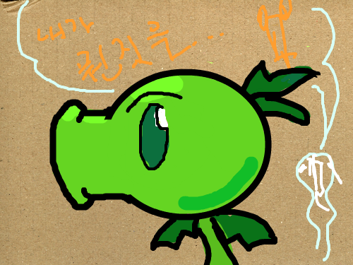 플랜츠대좀비의 콩슈터 : 우워우어ㅜ타블렛이 안 먹히다니...고장인것인가..?ㅠ 스케치판 ,sketchpan